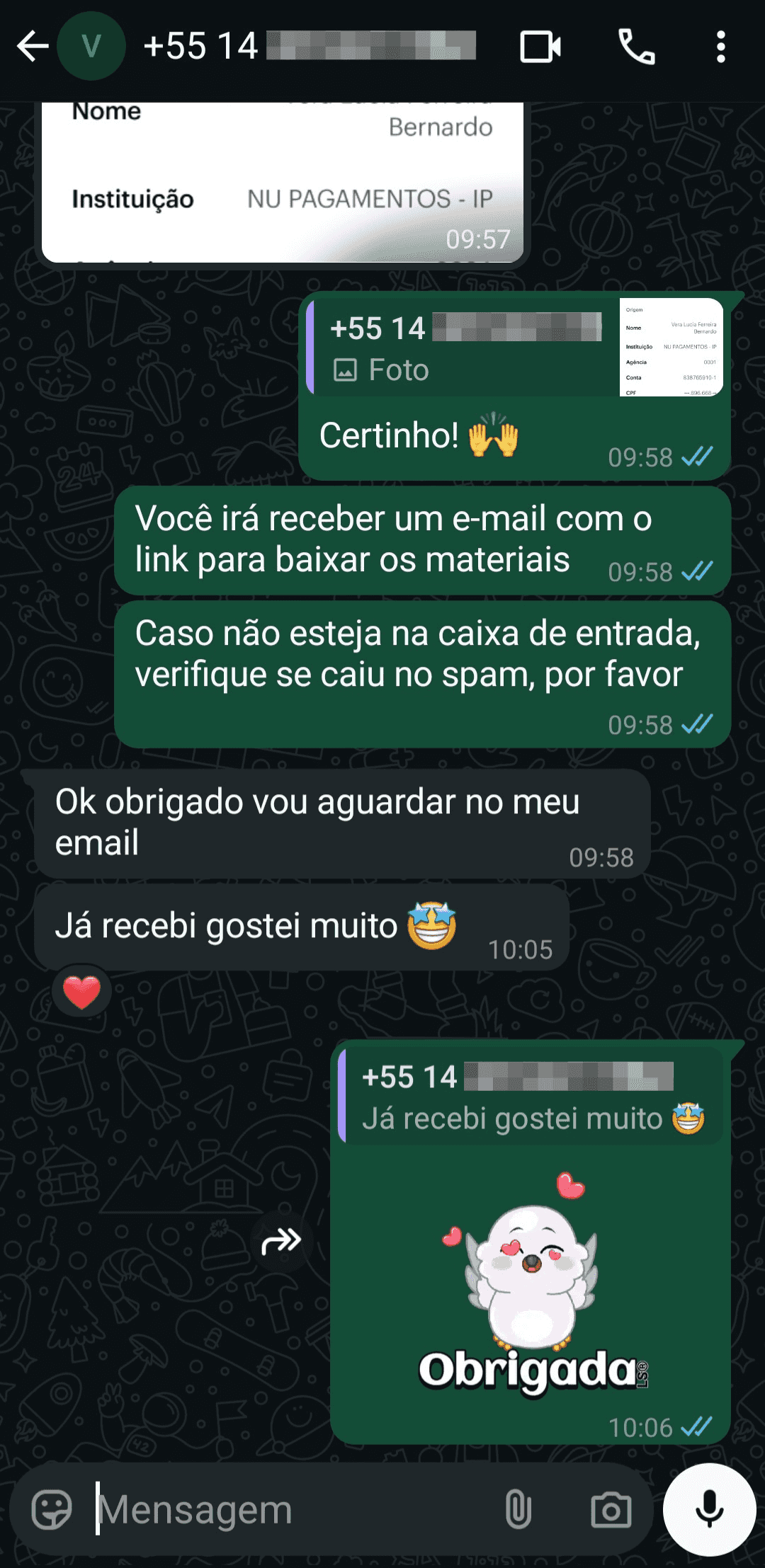 Feedback do cliente 6